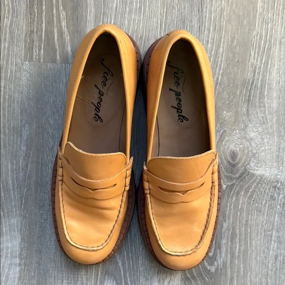 Free People Lyra Lug Sole Loafer Saffron