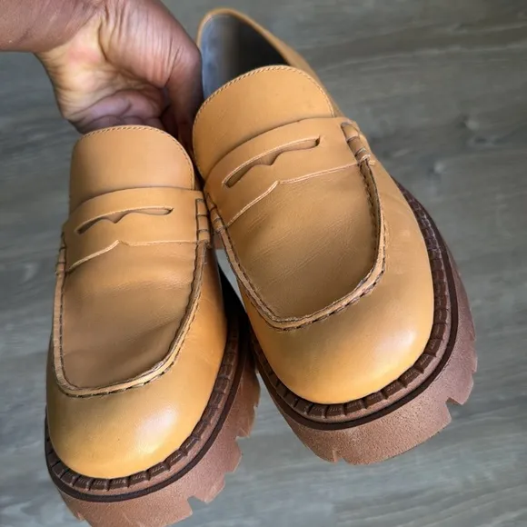 Free People Lyra Lug Sole Loafer Saffron