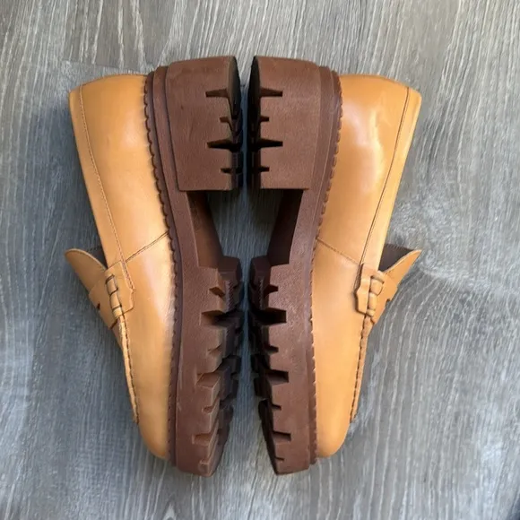 Free People Lyra Lug Sole Loafer Saffron