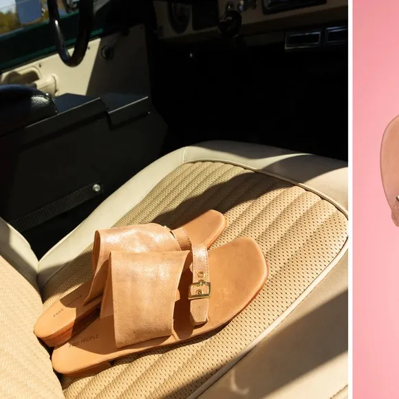 Free People Mila Minimal Flat Sandals New!