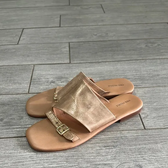 Free People Mila Minimal Flat Sandals New!