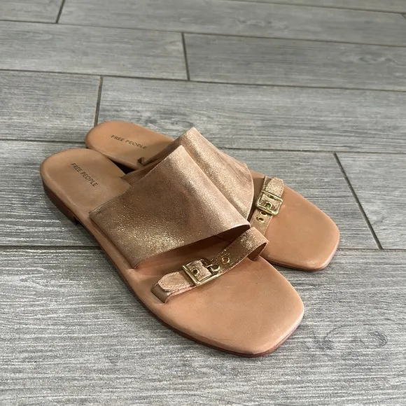 Free People Mila Minimal Flat Sandals New!