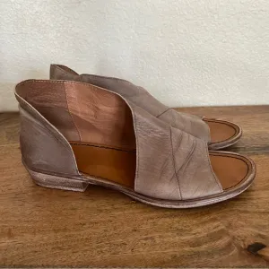 Free People Mont Blanc Brown Leather Wrap Open Toe Sandals Sz 40