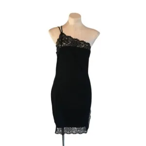 Free People NEW Lace Bodycon Dress Black &quot;Premonitions&quot; Large NWT