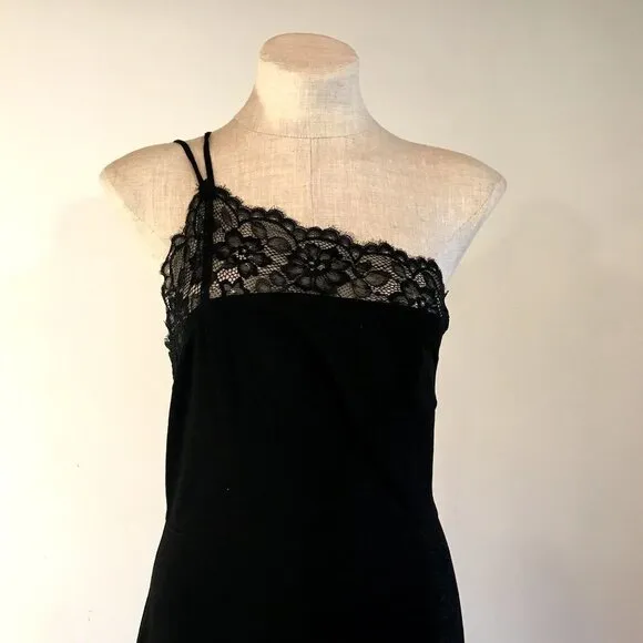 Free People NEW Lace Bodycon Dress Black &quot;Premonitions&quot; Large NWT