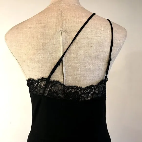 Free People NEW Lace Bodycon Dress Black &quot;Premonitions&quot; Large NWT