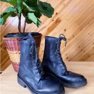 Free People Santa Fe Lace Up Boot/ Dark Blue/ 8