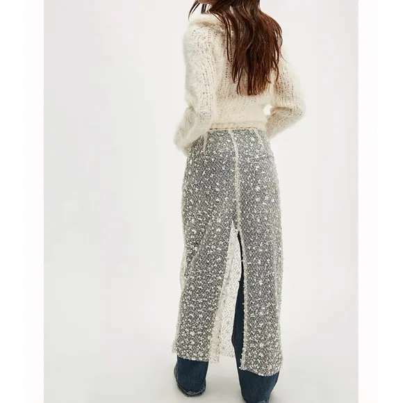 Free People sequin see thru sparkly skirt NEW