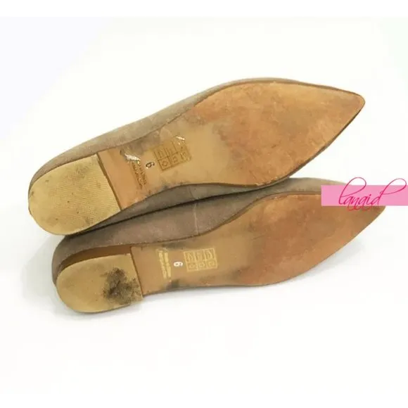 Free People Shay Lace-Up Flats Taupe Suede Leather Corset Strappy Distressed 6