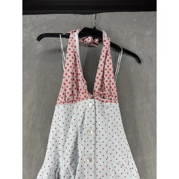 Free People Stelladonna Midi Dress Size Medium Polka Dot Halter Dress Midi