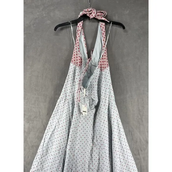 Free People Stelladonna Midi Dress Size Medium Polka Dot Halter Dress Midi