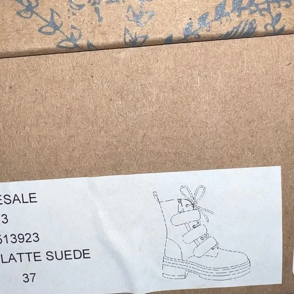 FREE PEOPLE Suede Emmet Lace Up Lug Sole Boots 37