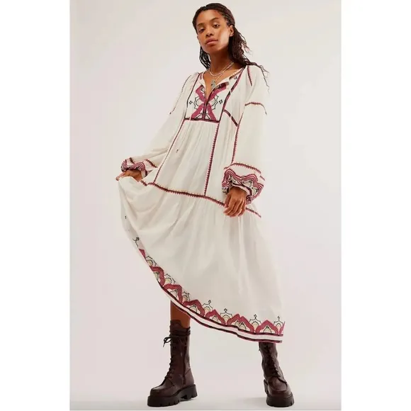 Free People Sweet Escape Midi In Fall Clouds Combo Size Medium Bohemian