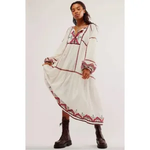 Free People Sweet Escape Midi In Fall Clouds Combo Size Medium Bohemian
