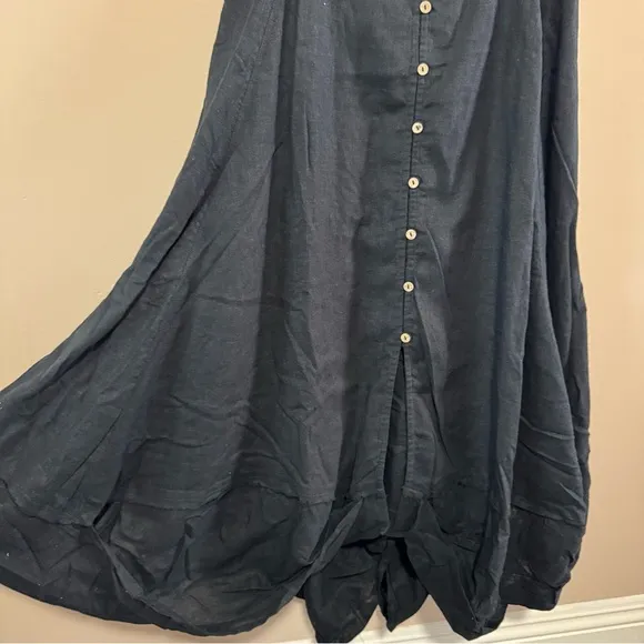 Free People What A Breeze Midi Black Dress Size Medium NWOT