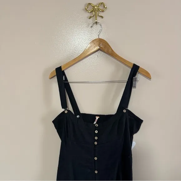 Free People What A Breeze Midi Black Dress Size Medium NWOT