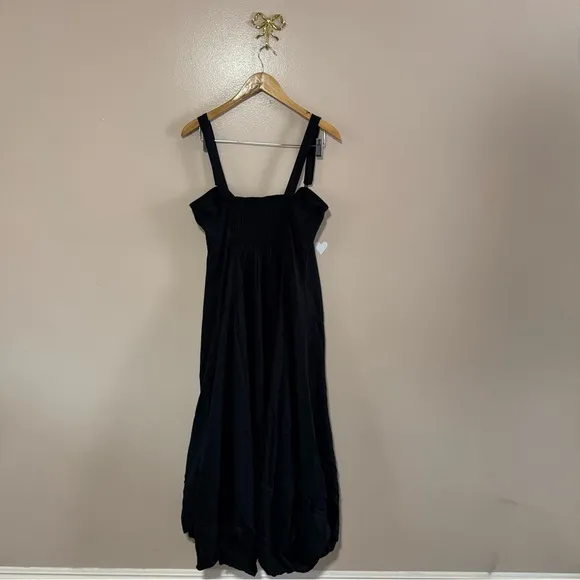 Free People What A Breeze Midi Black Dress Size Medium NWOT