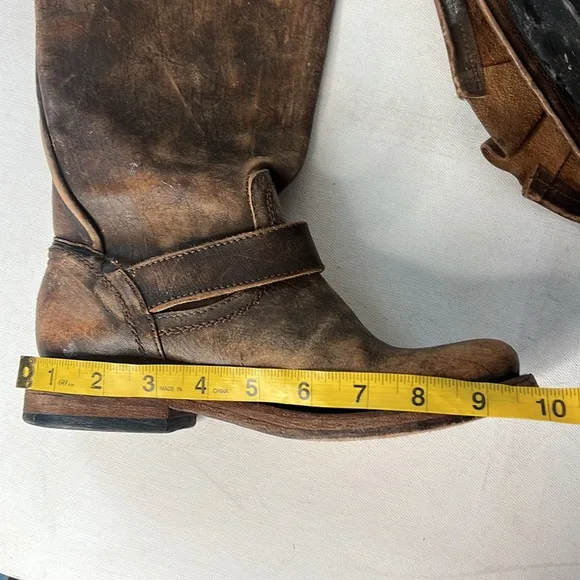 Freebird by Steven Contra brown distressed leather boots