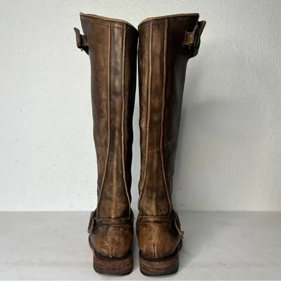 Freebird by Steven Contra brown distressed leather boots