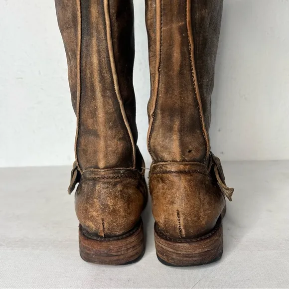 Freebird by Steven Contra brown distressed leather boots