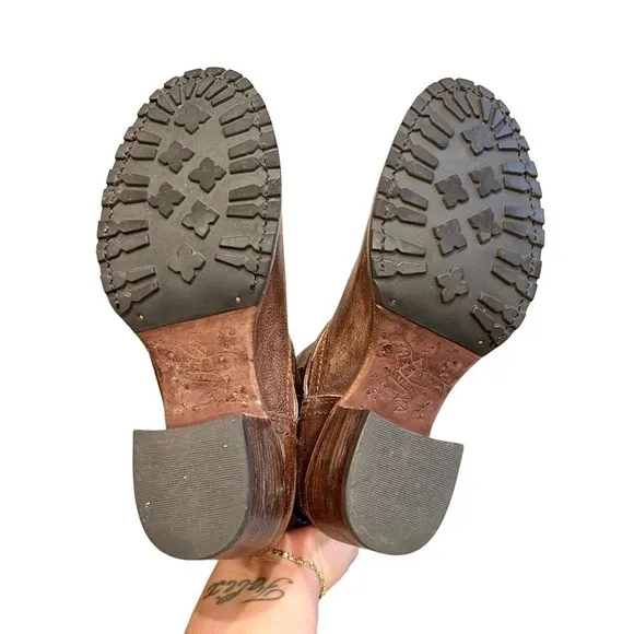 Freebird Cody Brown Distressed Leather Boots