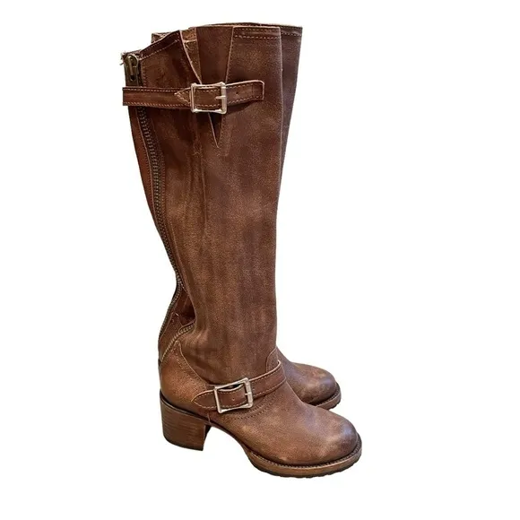 Freebird Cody Brown Distressed Leather Boots