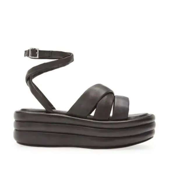 Free People Harper Flatform Sandals Black US 9