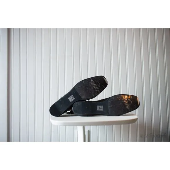 Free People Mystic Diamante Flats 8 Black NEW