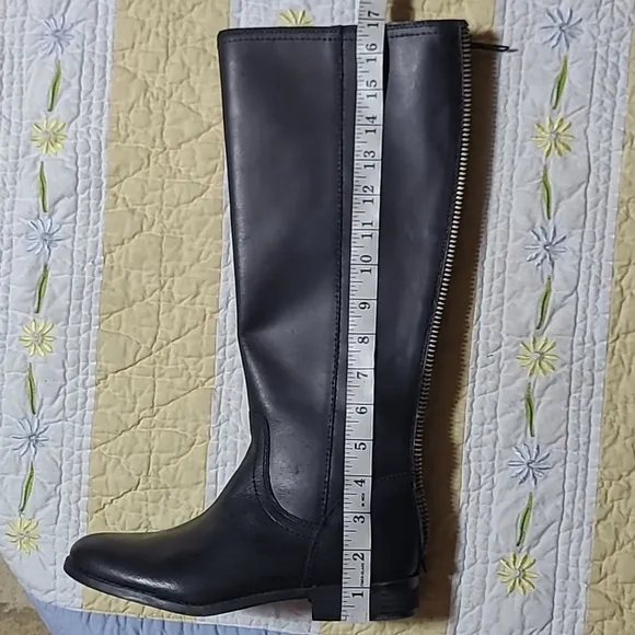Frye &amp; Co. Jolie Back Zip Tall Leather Boots Size 7.5