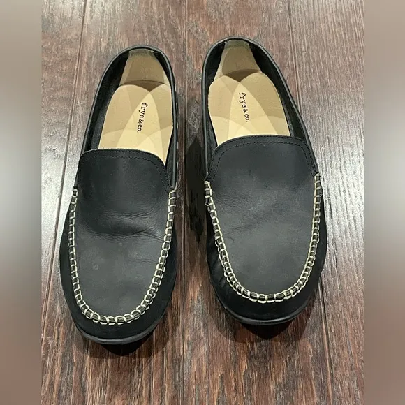Frye &amp; Co Men Size 11.5  Leather Driving Loafers  Lewis Venetian Moccasin