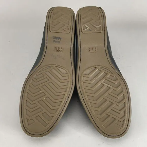 Frye &amp; Co Men's 10 Black Leather Driving Loafers Shoes Lewis Venetian Moccasin
