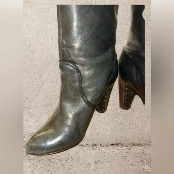 FRYE Bethany Genuine Leather Mid-Calf Boot Black Women’s Size 7 1/2.