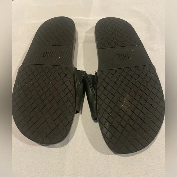FRYE Black Leather Slip On Sandals Men’s Size 9.5