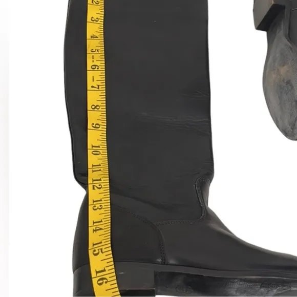 Frye black  mid calf  leather boots size 6M
