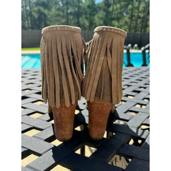 Frye Boots- Parker Fringe Style 3476658 Gry
