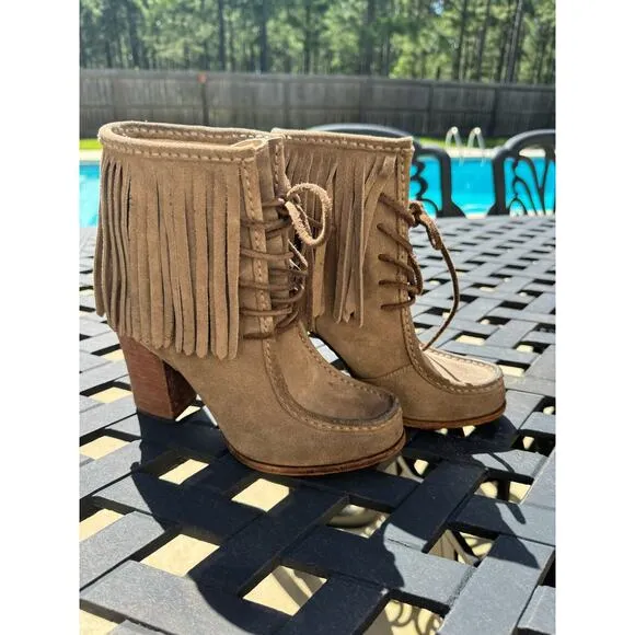 Frye Boots- Parker Fringe Style 3476658 Gry