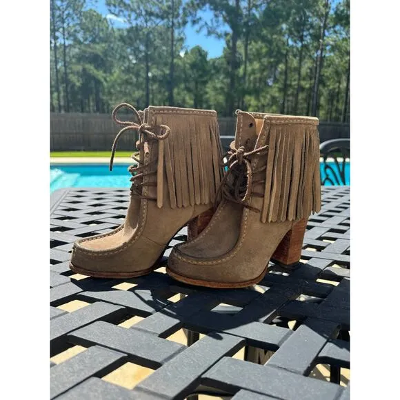 Frye Boots- Parker Fringe Style 3476658 Gry