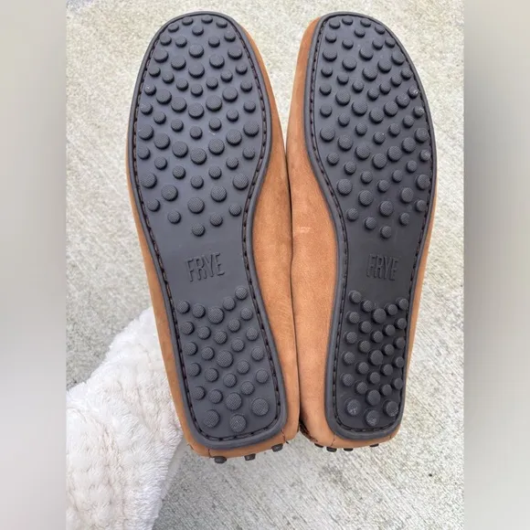 Frye Brown Venetian Leather Moccasin Mens Size 9.5 D Driving Loafers Sho…