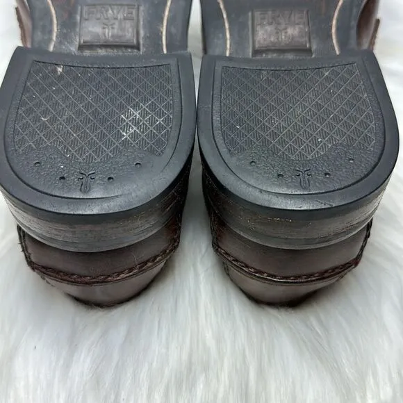 Frye Greg Distressed Leather Penny Loafers Style 3480626 Sz 8.5