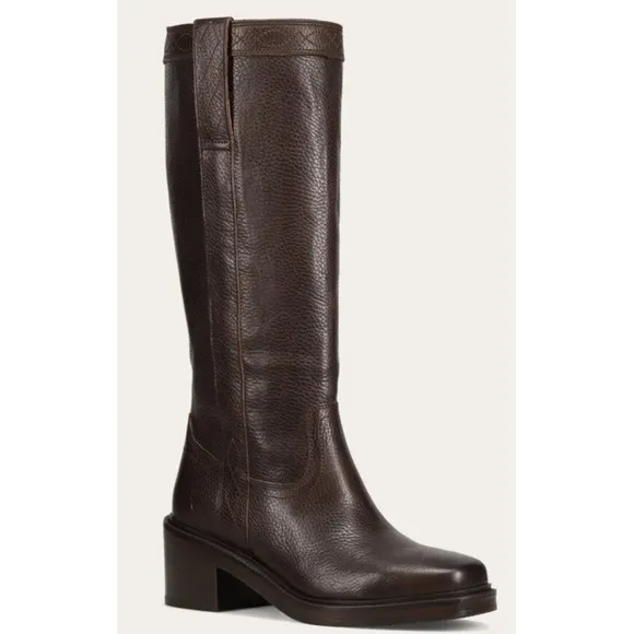 FRYE Kate Pull On Boots New Extended Calf Size 8.5 Brown NWT