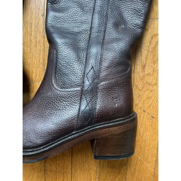 FRYE Kate Pull On Boots New Extended Calf Size 8.5 Brown NWT