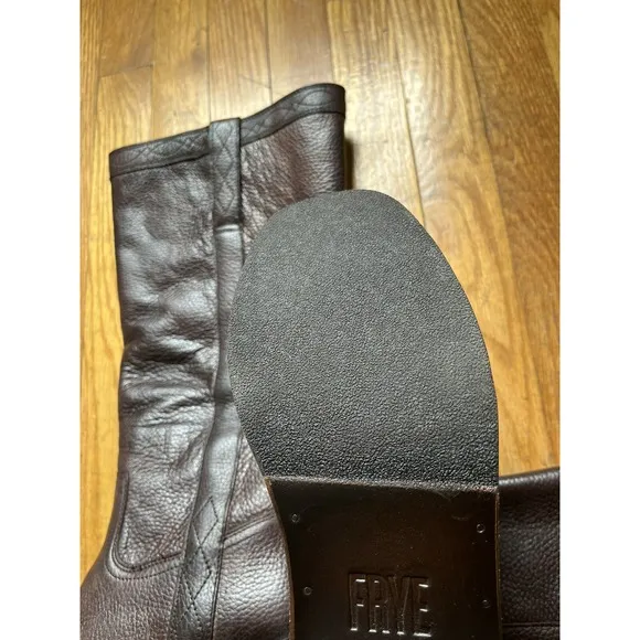 FRYE Kate Pull On Boots New Extended Calf Size 8.5 Brown NWT