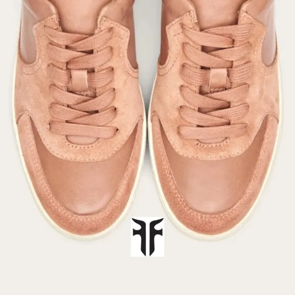 FRYE LE Webster Western Rose Low Lace Leather/Suede Sneakers $198/2022'/RARE