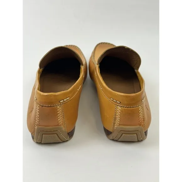 Frye Lewis Venetian Loafers Driving Mocs Mens 12 D Brown Leather Shoes NEW
