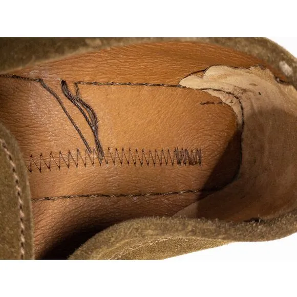 FRYE Mens Driving Loafers Moccasins Allen Ring Keeper Brown Suede Leather   7