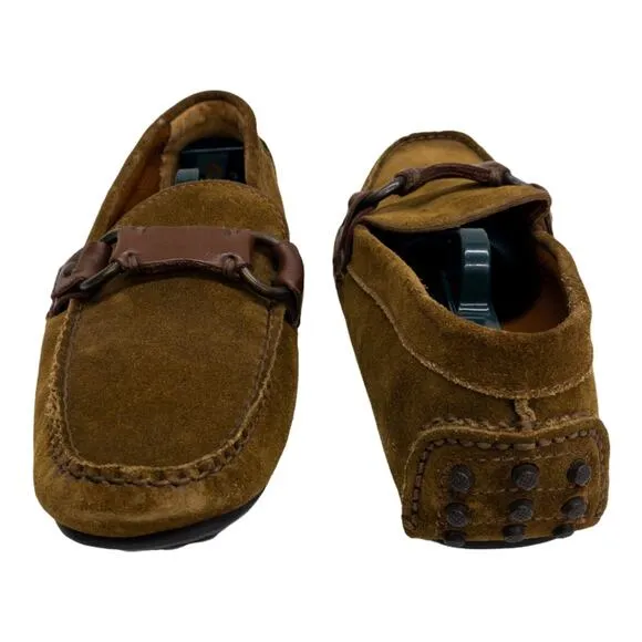 FRYE Mens Driving Loafers Moccasins Allen Ring Keeper Brown Suede Leather   7