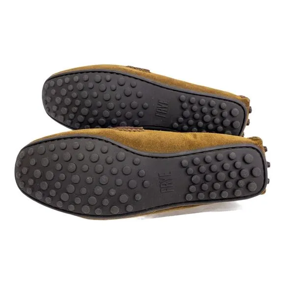 FRYE Mens Driving Loafers Moccasins Allen Ring Keeper Brown Suede Leather   7