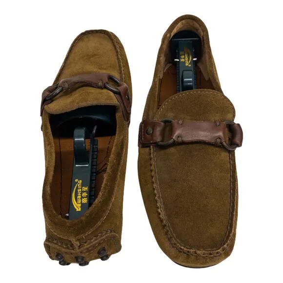 FRYE Mens Driving Loafers Moccasins Allen Ring Keeper Brown Suede Leather   7