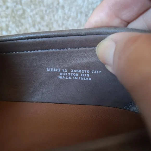 Frye Mens Gray Leather Penny Loafers Size 12
