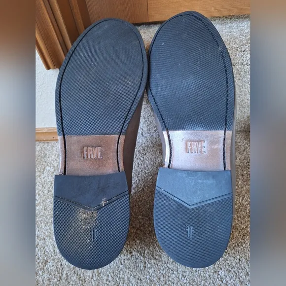 Frye Mens Gray Leather Penny Loafers Size 12